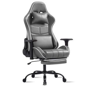 Sedia da Gaming Ergonomica per Adulti, Capacità 180 kg, Comoda Sedia da Ufficio con Supporto Lombare Regolabile per Persone Robuste e Alte - Product Image 1