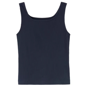 Camiseta sin mangas personalizada para mujer 2026, 100% algodón, estilo urbano, de secado rápido, transpirable, corte regular, blanca, sin mangas - Product Image 1