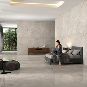 Pierre artificielle frittée Alfa Beige ivoire 1600*3200 marbre pur grande dalle pour repas en plein air Route-Carreaux muraux intérieurs en porcelaine - Product Image 2