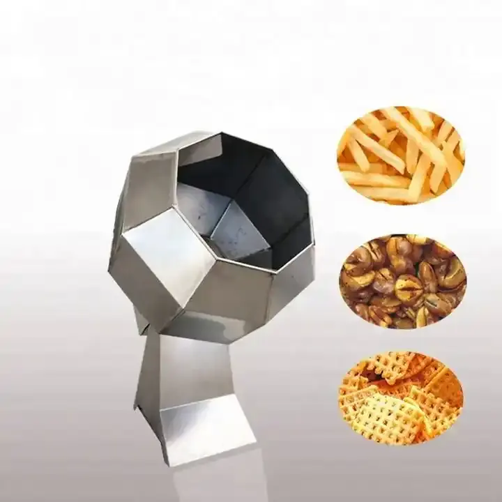 Gemakkelijk Te Reinigen Notenkoffieboon Smaakstof Rijstcake Snackcoating Maïs Puff Tumbler Drum Paarse Yam Chip Kruidenmachine