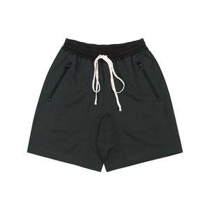 Short de bain pour homme vert uni à séchage rapide, taille élastique, décontracté, avec cordon de serrage, longueur mi-cuisse - Product Image 6