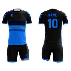 Maillots et hauts de football en polyester respirant à impression numérique, personnalisables avec noms et logos d'équipe, devant et dos, tailles adultes pour hommes - Product Image 5