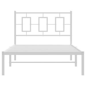 โครงเตียงเหล็กเคลือบสีขาวแบบคู่ รูปทรงสี่เหลี่ยมผืนผ้า - Product Image 5