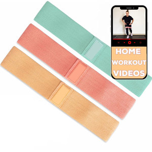 Wholesale Set 3 Long Fabric Resistance <b>Bands</b> for Home Fitness Hip <b>Workout</b> Pull Assist Booty Gym Training Elastic Yoga Gym <b>Bands</b> - Product Image 5