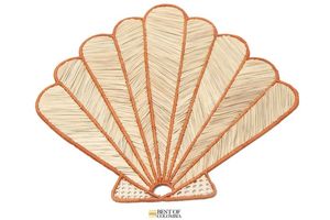 Hermoso Mantel Individual Decorativo de Rafia con Forma de Concha, Tejido a Mano, Accesorio para Mesa de Comedor, Decoración Sostenible de Lujo para el Hogar - Product Image 3