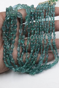 Natural Zambian Emerald Smooth Oval Beads Genuine 3x5-4x6mm <b>Stone</b> Beads For Jewellery Making - Product Image 3