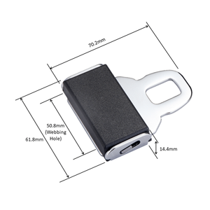 Hebilla de Seguridad de Acero al Carbono S50C con Botón de Presión, Plástico ABS, Correa de 50 mm, Ajuste Universal, Sistemas de Restricción para Transporte - Product Image 3