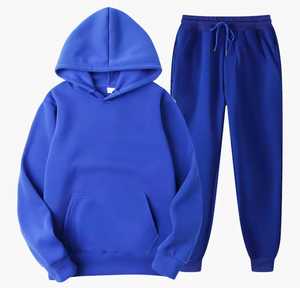 Ensemble de survêtement pour homme 2 pièces, grande taille, manches longues, à capuche, vêtements de sport, extensible, pour la salle de sport, l'entraînement, le jogging - Product Image 3