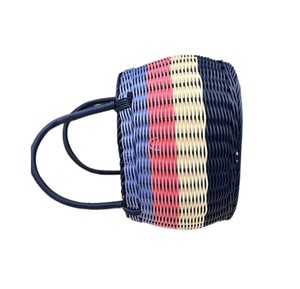 Coffre en osier de style campagnard classique avec deux poignées pivotantes, panier de pique-nique en rotin avec double couvercle, boîte de rangement alimentaire ovale profonde - Product Image 4