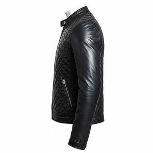 Ventes chaudes, meilleure qualité, nouvelle arrivée, veste en cuir de vache véritable à la mode pour homme, veste de moto - Product Image 3