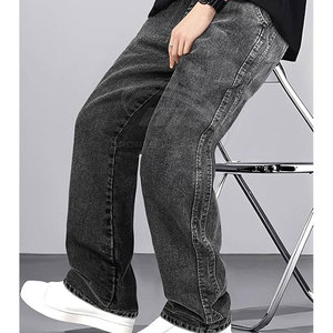 Jean baggy léger 100 % coton pour homme, taille mi-haute, haute qualité, prix raisonnable, nouveau style, vente chaude - Product Image 3