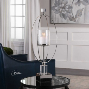 Iron Candle Holder with Glass Hurricane Home and Office <b>Decor</b> Handmade T Light Candle Stand Modern <b>Tables</b> Votive Candle Holder - Product Image 2
