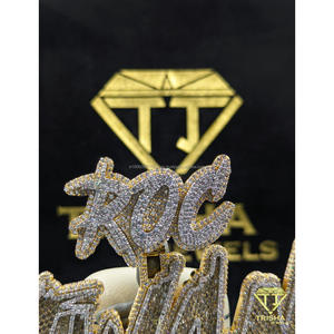 Custom Iced Out "TWAN" Name Pendant Moissanite Diamond in 925 Sterling Silver Hip Hop Jewelry Necklace By Trisha Jewels - Product Image 5