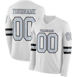 Maillot de football à manches longues pour hommes, logos personnalisés (manches droite/gauche, devant), noms des joueurs, impression par transfert thermique - Product Image 4