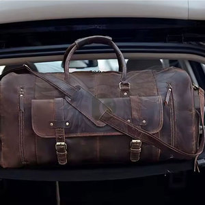 Bolsa de lona de cuero para actividades al aire libre, diseño moderno, bolsa de viaje para el trabajo, gimnasio, fitness y viajes de fin de semana - Product Image 4