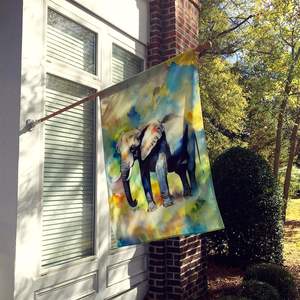 ธงบ้านช้างหลากสีขนาดใหญ่เสาแขนตกแต่งลานแบนเนอร์ศิลปะแขวนผนังบนโพลีเอสเตอร์-ประเภทธง - Product Image 2