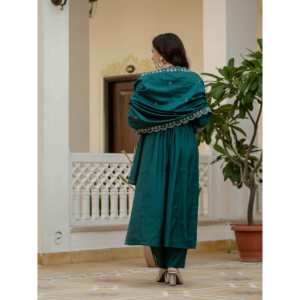 Ensemble Kurti Anarkali, pantalon et dupatta pour femmes - Product Image 2