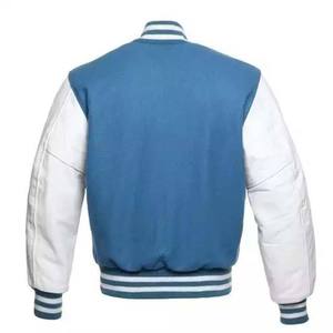 Custom <b>Long</b> Sleeve Men's Baseball Varsity <b>Jacket</b> Men Plain Blank <b>jacket</b> for men, patchwork High Quality Wholesale Price - Product Image 2