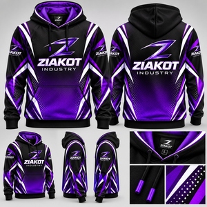 Vente en gros directe Ziakot, service OEM, sweat à capuche en polaire polyester pour homme, coupe ample, séchage rapide, mode hiver, personnalisable - Product Image 4