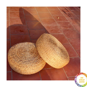 Round Rattan <b>Floor</b> <b>Cushion</b> Pad Bohemian Style Handmade Natural Fiber <b>Outdoor</b> Indoor Decor Living Room Use - Product Image 5