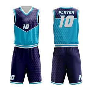 Conjunto de Uniforme de Baloncesto Sublimado Azul y Morado, Ajuste Cómodo y Transpirable, Conjunto Deportivo Sublimado - Product Image 2