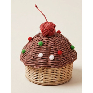 Hot Selling Heart Top Rattan Cake <b>Box</b> Wicker Dessert Container Romantic Candy Holder For Ramadan <b>Eid</b> <b>Gift</b> Presentation Display - Product Image 6