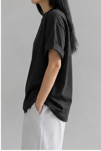 T-shirt décontracté d'été pour femme à manches courtes, style streetwear, avec logo, sur mesure OEM/ODM, grande taille, en polyester/coton tricoté - Product Image 6