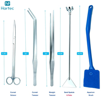Kit d'outils d'aquascaping en acier inoxydable antirouille, ciseaux pour la taille des plantes d'aquarium, grattoir, pinces, kit d'outils pour aquarium