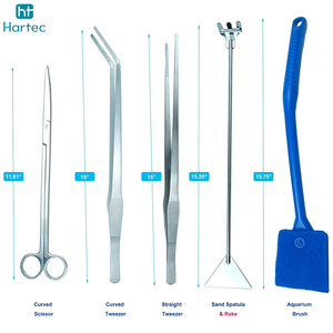 Juego de Herramientas para Acuarios de Acero Inoxidable Resistente a la Corrosión, Tijeras para Recortar Plantas de Acuario, Raspador, Pinzas, Kit de Herramientas para Peceras - Product Image 5