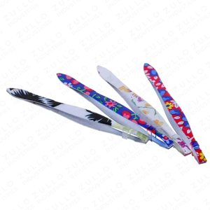 Wholesale Stainless Steel Eyebrow Tweezers Kit Slant and <b>Pointed</b> Tip Custom OEM Color Beauty Grooming <b>Tools</b> - Product Image 4