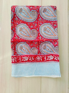 Indian Handmade Colorful Hand Block Print Cotton Scarf <b>Wrap</b> <b>Sarong</b> for Women Wholesale Supplier Custom Printed - Product Image 2