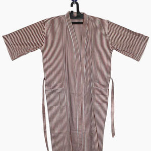 Bata Kimono con Estampado de Dibujos Animados para Mujer, 100% Algodón Transpirable, Camisón de Verano Hecho a Mano, Cuello en V, Cintura Elástica, Largo Completo - Product Image 1