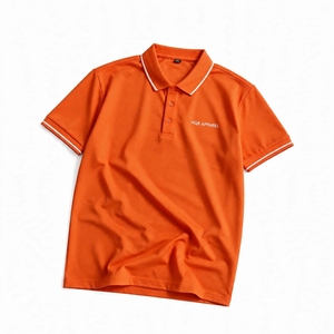 HQR <b>Men's</b> Breathable Cotton Short Sleeve for <b>Shirt</b> <b>Burgundy</b> Contrast Trim Embroidered Front Logo Regular Fit - Product Image 5