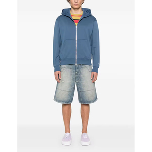 กางเกงยีนส์ขาสั้นทรงแบ็กกี้ฟิตสำหรับผู้ชาย แบบสองชั้นที่เข่า สไตล์ช่างไม้ ผ้าฝ้าย แฟชั่นสตรีทแวร์ ฮิปฮอป ลำลอง ลุคเดนิม ซักได้ ทันสมัย - Product Image 2