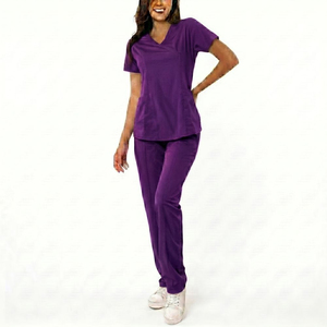 OEM Custom Nurse <b>Scrubs</b> <b>Set</b> Breathable Medical Uniform Comfortable Hospital Workwear Wholesale Pricing Nurse <b>Scrubs</b> <b>Set</b> - Product Image 3