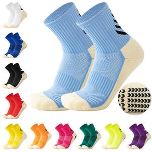 Custom Available Breathable Knitted Sports <b>Socks</b> Customized Pattern Football <b>Socks</b> With Non-Slip Foot Design Soccer <b>Socks</b> Men - Product Image 2