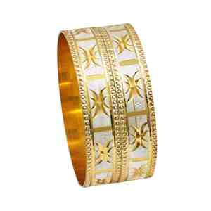 Brazaletes de Latón Sudafricanos con Corte CNC, Chapados en Oro de Dos Tonos, 15MM, Venta al Por Mayor - Product Image 2
