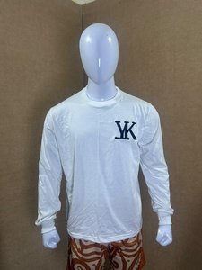 Men's <b>White</b> <b>Long</b> <b>Sleeve</b> <b>T</b> <b>Shirt</b> O Neck Knitted Polyester Cotton Casual Tee Front Print Spring Autumn Wear - Product Image 2