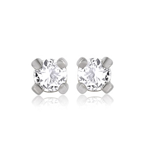 Boucles d'oreilles pour femmes en or jaune 14 carats avec diamants ronds taille brillant certifiés de laboratoire, couleur H, style classique - Product Image 1