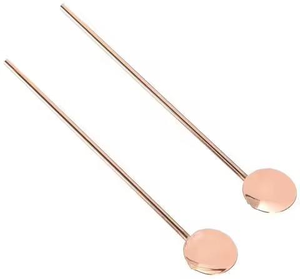 Agitador de Cócteles con Mango Trenzado Dorado, Mezclador de Bebidas de Acero Inoxidable Reutilizable de Lujo, Cuchara de Bar de Metal de Grado Alimenticio, Juego de Regalo Personalizado - Product Image 2