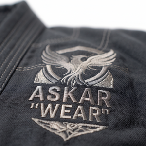 ชุดยิวยิตสูสีดำสำหรับผู้ชาย ยี่ห้อ Askar Wear ทนทาน เหมาะสำหรับฝึกศิลปะการต่อสู้ พร้อมเข็มขัดสีขาว - Product Image 2