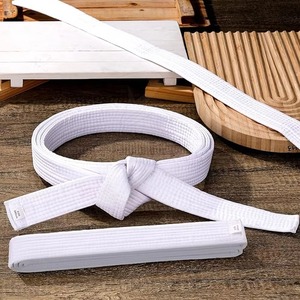 Ceintures d'arts martiaux, karaté, BJJ, extensibles, respirantes, légères, vente en gros, service OEM, logo personnalisé, matériau polyester/coton - Product Image 5