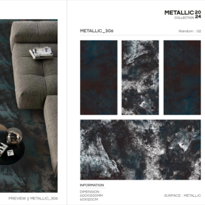 Carreaux de porcelaine modernes avec surface métallique 60x120cm 600x1200mm 24x48 pour un design élégant de murs et sols intérieurs - Product Image 1