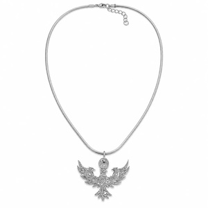 Collar con Colgante de Águila de Acero de Damasco Hecho a Mano por Ahmad Fabric, Diseño Intrincado en Relieve, Estilo Lujoso, Regalo Promocional - Product Image 3