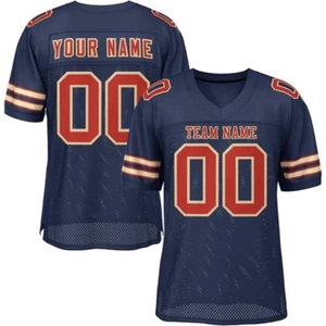 Maillot de football américain personnalisé pour homme, col en V, manches courtes, violet et or, impression par sublimation, nom de l'équipe 00, respirant, coupe régulière - Product Image 2