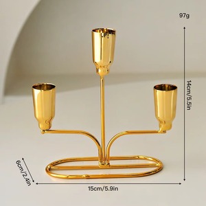 Adorable porte-bougie artisanal en acier inoxydable pour un aspect raffiné et haut de gamme - Product Image 4