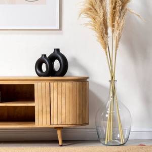 Meuble TV Vandana Novara Neo Slat, console de divertissement minimaliste en bois massif moderne - Product Image 4