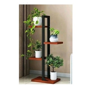 wooden plant stand multi level <b>planter</b> holder indoor outdoor decorative rack for balcony garden home living room stylish decor - Product Image 2