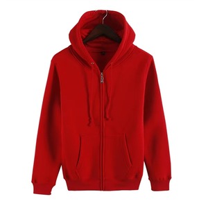 <b>Men's</b> Hooded Zipper Sweatshirt Solid Color 100% Cotton French Terry Casual Autumn Wear Regular Fit - Product Image 6