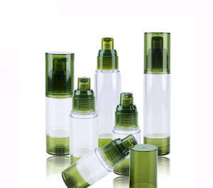Botellas de Plástico para Protector Solar con Tapa, Brocha y Estampado en Caliente Unalilia GP24 15ml 30ml Verde Tipo Pico de Pato como Envase Cosmético - Product Image 4